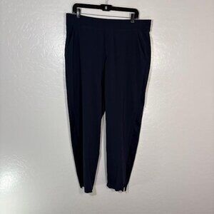 Athleta Brooklyn Ankle Pants Womens 16 Tall Navy Blue Jogger Pull On Stretch